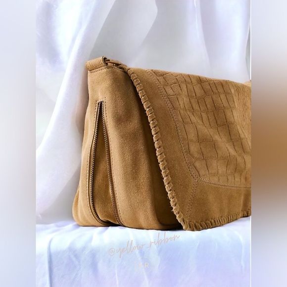 🆕 FREE PEOPLE Sandino Suede Messenger Bag - Picture 4 of 5
